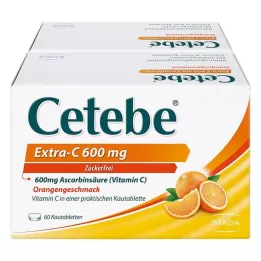CETEBE Extra-C 600 mg košļājamās tabletes, 120 gab