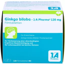 GINKGO BILOBA-1A Pharma 120 mg apvalkotās tabletes, 120 gab