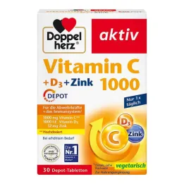Doppelherz vitamīns C 1000 + D3 + cinka depo tabletes, 30 gab