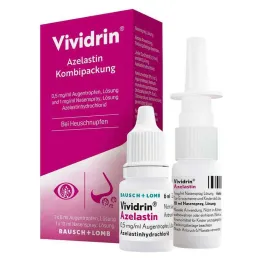 Vividrin® Azelastine kombinētais iepakojums siena drudža & alerģijām, 1 lpp