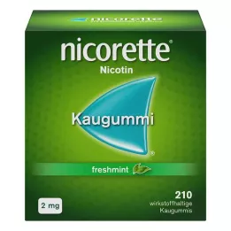 NICORETTE 2 mg svaigi piparmētru košļājamā gumija, 210 gab