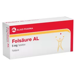 FOLSÄURE AL 5 mg tabletes, 20 gab