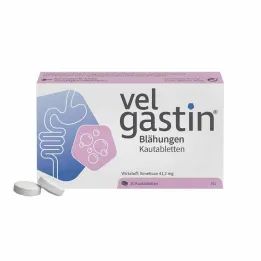 Velgastin meteorisms košļājamās tabletes, 20 gab