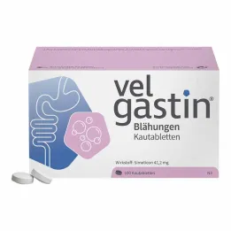 Velgastin meteorisms košļājamās tabletes, 100 gab