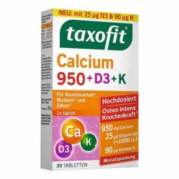 TAXOFIT Calcium 950+D3+K tabletes, 30 gab
