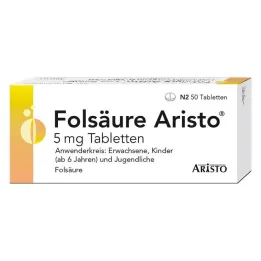 Folijskābe Aristo 5 mg tabletes, 50 gab