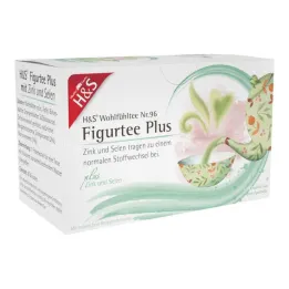 H&amp;S Figure Tea Plus ar cinka un selēna filtra maisiņu, 20X1,5 g