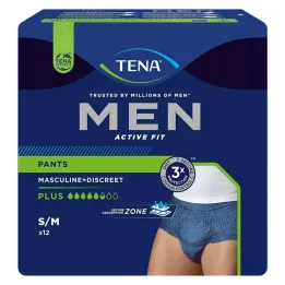 TENA® MEN ACTIVE FIT Plus Bikses zilas S/M nesaturēšanai, 12 gab