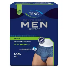 TENA® MEN ACTIVE FIT Plus Bikses zilas L/XL nesaturēšanai, 10 gab