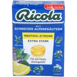 RICOLA o.Z.Box Menthol-Lemon īpaši stipras konfektes, 50 g