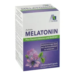 Melatonīns + pasiflora + baldriāna kapsulas, 120 gab