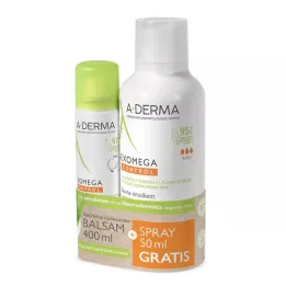 A-DERMA Promo Kit EXOMEGA CONTROL Balzams+Sprejs, 1 gab