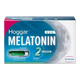 Hoggar Melatonin Duo miega kapsulas, 30 gab