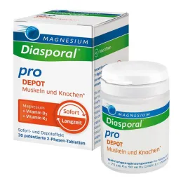 Magnesium Diasporal pro D3 + K2 Depot Muscle + Bone tabletes, 30 gab