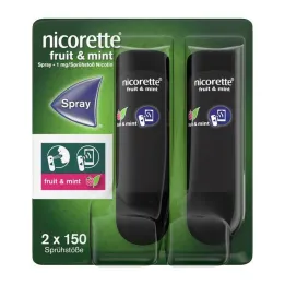 Nicorette Fruit & Mint Spray 1 mg / aerosols Nfc, 2 gab