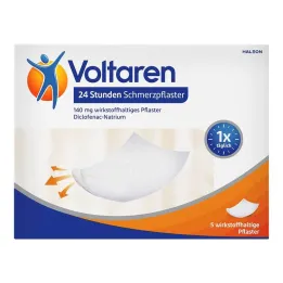 Voltaren 24 stundu sāpju plāksteri ar diklofenaku, 5 gab