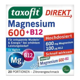 Taxofit Magnesium 600 + B12 Direct Granules, 20 gab