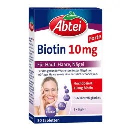 Abbey Biotin 10 mg tabletes, 30 gab