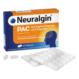 Neuralgin PAC pret galvassāpēm un migrēnas tabletes, 20 gab