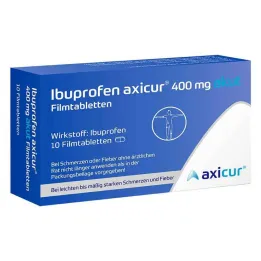 Ibuprofen axicur® 400 mg akūtas apvalkotās tabletes, 10 gab