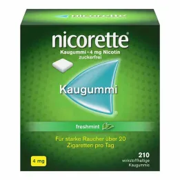 nicorette® košļājamā gumija freshmint, 4 mg nikotīna, 210 gab