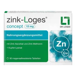 Zinc-Loges concept 15 mg zarnās šķīstošās tabletes, 90 gab