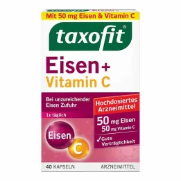 taxofit® dzelzs + C vitamīna kapsulas, 40 gab