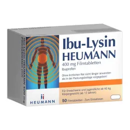 Ibu-Lysine Heumann 400 mg apvalkotās tabletes, 50 gab