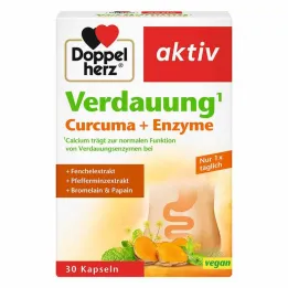 Doppelherz Digestion Curcuma + Enzīmu kapsulas, 30 gab