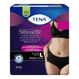Tena Silhouette Plus L melnas nesaturēšanas bikses, 10 gab