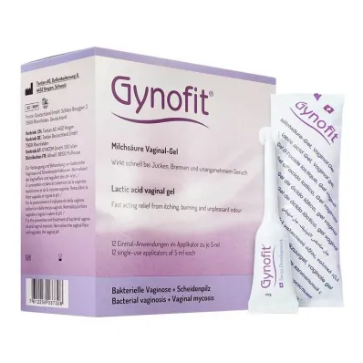 Gynofit maksts gēls ar pienskābi, 12x5 ml