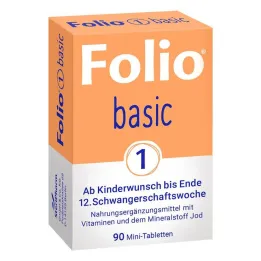 Folio 1 basic apvalkotās tabletes, 90 gab