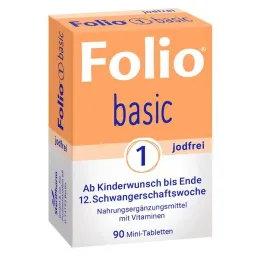 Folio 1 basic bezjodu apvalkotās tabletes, 90 gab