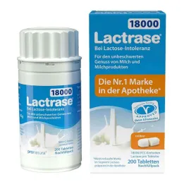 Lactrase 18 000 FCC tablešu dalāms uzpildes iepakojums, 200 gab