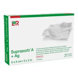 Suprasorb A + Ag Antimik.Cal.Algināta komprese 5x5 cm, 10 gab
