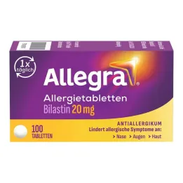 Allegra alerģijas tabletes 20 mg tabletes, 100 gab