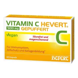 C vitamīns Hevert 500 mg bufera kapsulas, 60 gab