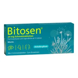 Bitosen 20 mg mutē disperģējamās tabletes, 10 gab