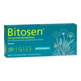 Bitosen 20 mg mutē disperģējamās tabletes, 20 gab