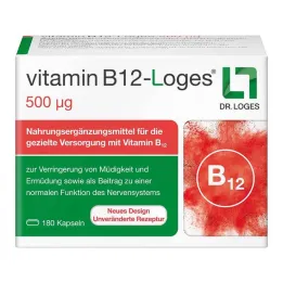 Vitamīns B12-Loges 500 µg kapsulas, 180 gab