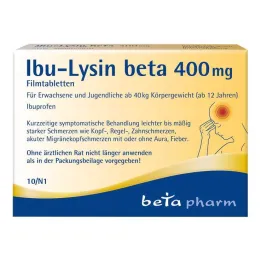 Ibu-Lysine beta 400 mg apvalkotās tabletes, 10 gab