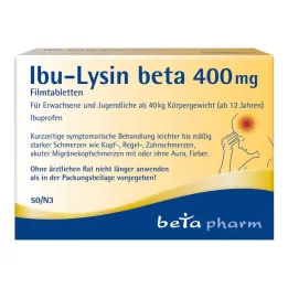 Ibu-Lysine beta 400 mg apvalkotās tabletes, 50 gab