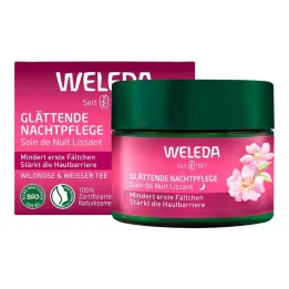 Weleda smoothing night care mežrozīšu &amp; baltā tēja, 40 ml