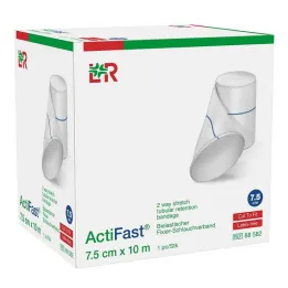 Actifast cauruļveida fiksācijas pārsējs 7,5 cmx10 m zils, 1 gab