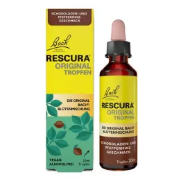 Baha ziedu oriģinālie Rescura pilieni bezalkohola šokolādes piparmētra, 20 ml