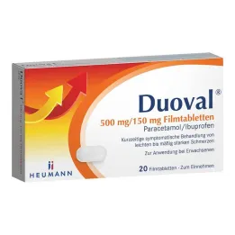 Duoval 500 mg / 150 mg apvalkotās tabletes, 20 gab