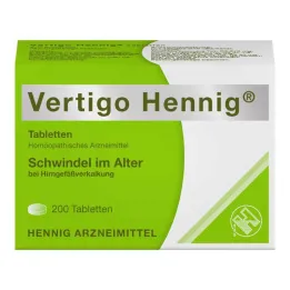 Vertigo Hennig tabletes, 200 gab
