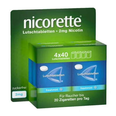 Nicorette freshmint 2 mg presētas pastilas, 160 gab
