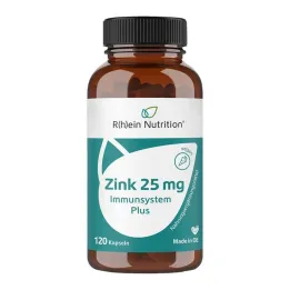 Cinks 25 mg Immune System Plus liela deva + vegānas kapsulas, 120 gab