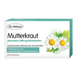 Dr.Böhm Feverfew Apomedica 200 mg apvalkotās tabletes, 60 gab